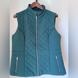 New York & Company Dark Teal Quilted Vest